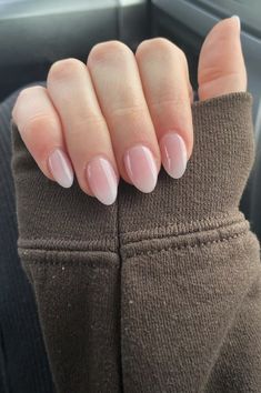 Super Simple Nails, Milky Nails, Casual Nails, Simple Acrylic Nails, Classy Acrylic Nails, Almond Acrylic Nails, Simple Nail