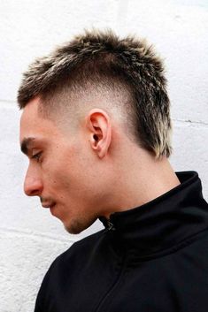 Burst Fade Haircuts For A Fresh Look ★ Queer Man Haircut, Trendy Male Haircut, Mini Mullet Men, Male Mullet, Mini Mullet, Modern Mohawk, Asian Mullet, Modern Mullet Haircut