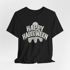 Get Ready for a Spooky Halloween! Unleash your spooky spirit with this Halloween T-shirt, the perfect addition to your holiday wardrobe. A Halloween graphic tee is ideal for trick-or-treating, costume parties, or simply celebrating the season of frights. Crafted from high-quality cotton, this unisex Halloween shirt offers a comfortable fit for men, women, and kids alike. Whether you're into scary or funny Halloween designs, this T-shirt is perfect for anyone who loves spooky fashion. Key Features: Available in multiple sizes for all ages Soft and durable fabric for all-day comfort High-quality print  Perfect for costume parties, casual wear, or Halloween events Great Halloween gift for friends and family Get yours today and embrace the Halloween vibe in style! Perfect for fans of ghosts, w Black Halloween Graphic T-shirt, Spooky Black T-shirt With Graphic Print, Spooky Fashion, Affordable Halloween Graphic Print T-shirt, Unisex Black Halloween T-shirt, Unisex Cotton Halloween T-shirt, Fit For Men, Halloween Graphic Tees, Halloween T Shirts