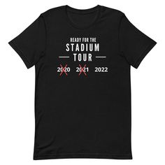 This humorous "Stadium Tour 2022" t-shirt commemorates the much anticipated -- and repeatedly delayed -- Stadium Tour co-headlined by Def Leppard and Motley Crue. Cardinal Red Color, Def Leppard Shirt, Stadium Tour, Joan Jett, Band Merchandise, Motley Crue, Def Leppard, Tour T Shirts, Steel Blue