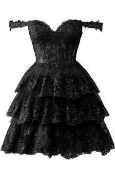 Black Masquerade Dress Short, Short Black Reception Dress, Mascarade Party Outfit Dresses, Cocktail Dress For Prom, Short Black Prom Dress, Home Coming Dresses, Short Prom Dresses For Teens, Applique Corset, Corset Dress Short