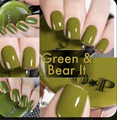 Cute Nail Colors, Pastel Nail Polish, Pastel Nail, Green Bear, Water Marble, Green Nail Polish, Warm Tone, Fabulous Nails