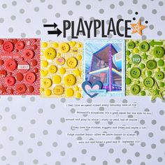 a page with buttons on it and the words playplace written in large letters