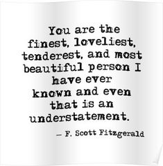 a quote from f scott fitzgerald poster