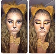 Lion Women Costume, Lion Costume Makeup, Lion Makeup Halloween, Lion Eye Makeup, Nala Lion King Costume, Lion Face Paint Women, Plus Size Lion Costume, Lioness Costume Women, Lion Face Makeup