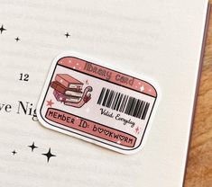 a close up of a book with a barcode sticker on the back of it