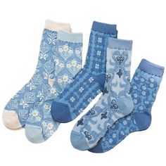 PRICES MAY VARY. Material - The socks are made of high quality cotton, comfortable, breathable and sweat-absorbent. They are gentle to the skin, suitable both for indoor and outdoor activity. Size &Color - The socks fit women's shoe size: US 5-8. Stretchy cotton design, perfectly suitable for your feet. Multiple colors choices make you easy to find a satisfied one. Floral Designs - The vintage embroidered floral pattern design makes the socks pretty and comfort. The breathing knitting makes the Floral Socks, Socks Christmas, Blue Socks, Pattern Socks, Floral Pattern Design, Christmas Inspo, Vintage Floral Pattern, Socks For Women, Liner Socks