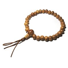 Keyaki wood Japanese Juzu Bracelet Gift Prayer beads Asian Rosary Cool Zen Handmade in Kyoto UDA45 Natural Wood Beaded Bracelets With Round Beads, Spiritual Wooden Beaded Bracelets, Spiritual Natural Wood Beaded Bracelets, Natural Wood Beaded Bracelets, Handmade Wooden Beaded Bracelets For Meditation, Brown Wooden Beaded Bracelet, Brown Wooden Beads For Bracelets, Brown Wooden Bracelets With Round Beads, Brown Wooden Beaded Bracelets With 8mm Beads