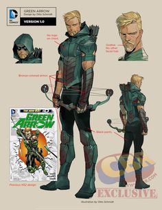 the green arrow costume is shown with instructions for how to make it look like he's