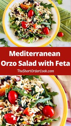 this mediterraneanan orzo salad with feta is the perfect side dish for any meal