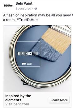 an image of a blue paint can with a brush on it and the words thundercloud