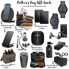 the father's day gift guide includes gifts, watches, and other personal care items