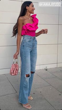 Outfits Con Jeans, Woman Outfit, Spring Mood, Brunch Outfit, Looks Chic, Fashion Woman, Summer Fashion Outfits, Fashion Mode