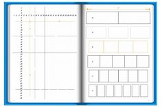 an open notebook with numbers and lines on the page, which are numbered in blue