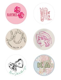 Six pack of western game day buttons, customizable text Game Day Pins, Game Day Buttons, Gameday Buttons, Sorority Buttons, Western Games, Button Ideas, Sorority Merch, Pin Template, Sandwich Board