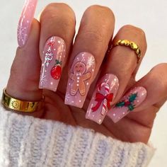 Super Cute And Stylish Ships In 5-10 Business Days Christmas Nails With Christmas Lights, Crazy Christmas Nails, Pink And Red Christmas Nails, Fall Pink Nails, Swift Nails, Nail Glow, Fall Pink, Amazing Nails