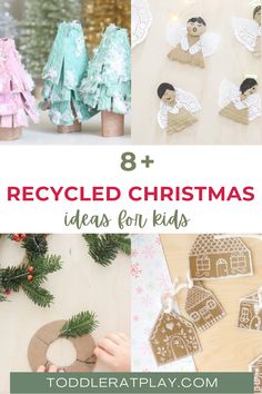 christmas crafts for kids that are easy to make and great for the holiday season with text overlay