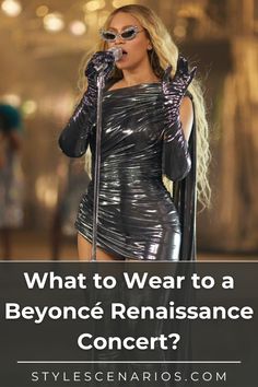 Get ready to slay the Beyoncé Renaissance concert with these chic and stylish outfit ideas! From sparkling bodysuits and metallic dresses to high-waisted trousers paired with a statement top, these looks will have you feeling fierce and fabulous. Accessorize with bold jewelry and a pair of platform heels to elevate your concert style and dance the night away in ultimate glam. #BeyoncéRenaissance #ConcertOutfit #GlamStyle #QueenB Metallic Dresses, Concert Fashion, Bold Jewelry, Stylish Outfit, Queen B