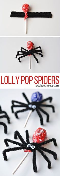 lollipop spider pincuss are made with candy