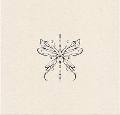 a black and white drawing of a dragonfly on a piece of paper with lines coming out of it