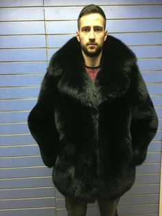 Luxury Full Skin Black Fox Fur Mens Coat Real Fur Jacket Big Collar Black Fox | eBay Luxury Black Long Fur Coat, Luxury Black Winter Blazer, Luxury Black Blazer For Winter, Luxury Black Long Sleeve Fur Coat, Luxury Black Long Sleeve Sport Coat, Luxury Black Winter Sport Coat, Luxury Black Sport Coat For Winter, Black Luxury Winter Sport Coat, Classic Black Long Sleeve Fur Coat