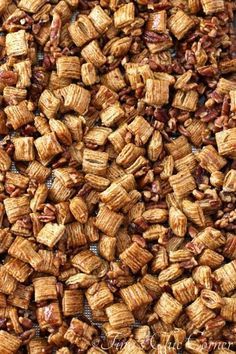 a pile of pecans sitting on top of a table