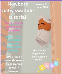 an ad for newborn swaddles with instructions on how to sew them