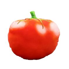 a large red tomato on a white background