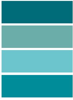 three different shades of blue and green are shown in the same color scheme, each one is