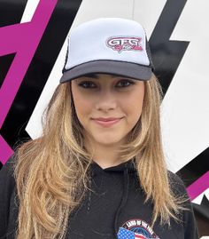 Our foamy trucker hats are perfect for a day at the track or the beach. These stylish hats with our GFG patch will compliment any casual day attire. Keep the sun out and your head cool with the breathable foam and rear black mesh. Easy to adjust with the adjustable snap back for any head size — or hair-do. These hats fit both women and youth. Black Trucker Hat For Sports Events, Black Sporty Trucker Hat For Summer, Hip Hop Black Trucker Hat For Sports Events, Sporty 5-panel Trucker Hat For Baseball Season, Black Hip Hop Trucker Hat For Sports, Black 5-panel Trucker Hat For Sports Events, Lightweight 5-panel Trucker Hat For Sports, Cheap 5-panel Trucker Hat For The Beach, Spring Beach Trucker Hat, 5-panel