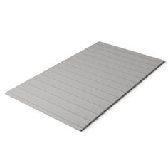 a gray plastic mat on a white background