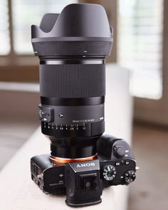 a large lens sitting on top of a table