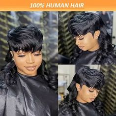 Mullet Black Women Curly, 27 Piece Quick Weave Mullet, Mullet Hairstyles For Black Women, Quick Weave Mohawk Hairstyles, Mullet On Black Women, Mullet Hairstyle Black Women, Black Women Mullet Hairstyles, Mullet Black Women, Mullet Hairstyles