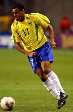 a soccer player in action on the field