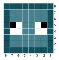 a square with squares and numbers on it