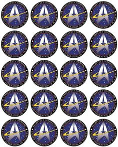 the space shuttle emblem stickers are shown