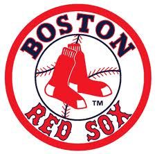 boston red sox logo on a blue background