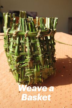 a basket woven from brambles Weave A Basket, Blackberry Bramble, Vining Plants, Hen Farm, Rural Living, Willow Branches, Cedar Trees, Low Tech, Woven Basket