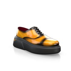 are handcrafted by individual order. Upper material is made by premium leather. Insole and lining materials - leather. Your new shoes will be handcrafted especially for you and delivered for free to your home or office in 1-2 weeks. Included option for free return and remake if the shoes do not fit.Only now all this is available at an exclusive price of $289.00.Proceed with you order now. Yellow Leather Oxfords With Leather Sole, Orange Leather Shoes With Round Toe And Leather Lining, Luxury Yellow Leather Shoes With Round Toe, Luxury Yellow Round Toe Leather Shoes, Yellow Oxfords With Leather Sole And Round Toe, Yellow Leather Shoes With Rubber Sole, Orange Leather Shoes With Rubber Sole, Orange Leather Shoes With Round Toe, Orange Custom Sneakers With Contrast Sole And Round Toe