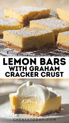 lemon bars with graham cracker crust are the perfect dessert to serve at any party