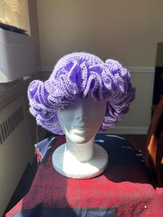 Handmade crocheted hats, purses, and doilies made by a Black, African, Muslim grandmother, an expert in her craft for over 50 years, happy to make crochet items with photo inspiration with 10 day ordered-to-delivered turnaround time Handmade Casual Purple Crochet Hat, Lilac Crochet, Purple Crochet Bucket Hat, Casual One-size Purple Crochet Hat, Hand-knitted One-size Purple Crochet Hat, Adjustable Hand-knitted Purple Crochet Hat, Purple Lilac, Diy Crochet Projects, Light Purple