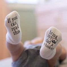 Please see photos to choose if you would like the writing to read correct when the child is laying on their tummy or their back. These adorable socks make the perfect baby shower gift for the hard working, whiskey loving dad in your life! Available in 0-6 month, 6-18 month size, or 18-36 month size. Want a different saying on your socks? Request a custom order today! Machine wash in cold water, do not bleach, hang to dry or tumble dry on low. Item will ship 3-5 business days after order is place Unisex Baby Shower, Whiskey Gifts, Tired Mom, 6 Month Baby, Perfect Baby Shower Gift, New Dads, Baby Socks, Baby Boutique, My Dad