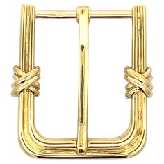 This elegant belt buckle, meticulously crafted from 18k yellow gold, embodies a perfect blend of sophistication and style. Designed with an opening suitable for a 1" belt, this buckle is as functional as it is luxurious. Each side of the buckle features distinctive X motifs, adding a touch of intricate detail and visual interest. The warm glow of the yellow gold enhances its timeless appeal, making this buckle a refined accessory that elevates any belt. Whether for formal occasions or everyday w Luxury Brass Buckle Belt Buckles For Business, Elegant Belt, Gold Belt Buckle, Gold Belt, Gold Belts, Objet D'art, Belt Buckle, Belt Buckles, Art Deco