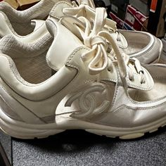 Chanel Transparent Sneaker White Side39 No Insoles At All. Authentic Comes With Original Box Shoes Chanel, Chanel Sneakers, Chanel White, Chanel Shoes, Sneakers White, Womens Shoes Sneakers, Original Box, Shoes Sneakers, Color White