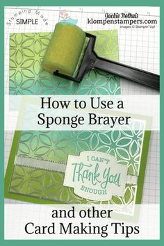 how to use a sponger and other card making tips for stamping on paper