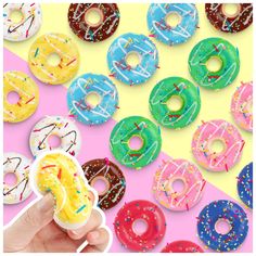 PRICES MAY VARY. MINI & LIFE-LIKE DONUTS ：Our mini donut toys with realistic donut look. These bright color stress balls are soft and fluffy like a donut and even smelled sweet like donuts. The artificial donuts look super cute and are perfect for "kitchen" playtime. SAFE & SOFT MATERIAL: These fake donuts are made of high-quality PU foam that so soft and the toppings have colorful sprinkles. These artificial donuts aren't any sharp points. The mini donuts are lifelike and safe doughnut replicas Display Toys, Goodie Bag Stuffers, Rainbow Donut, Mini Donuts, Novelty Toys, Christmas Birthday Gifts, Pretty And Cute, Birthday Party Favors, Birthday Presents