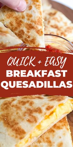 quick and easy breakfast quesadillas recipe that is perfect for the busy week ahead