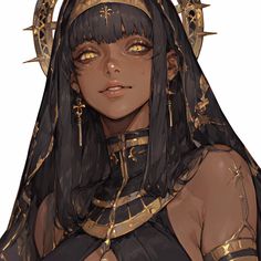 an image of a woman in costume with horns on her head and gold jewelry around her neck