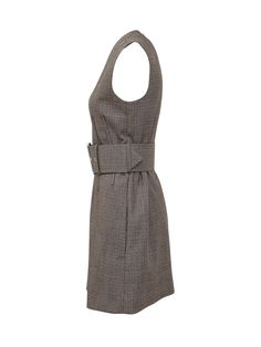 Mini sleeveless wool dress. U-neck with cut out. Zip closure on the back. Waist belt.Composition: Outside:, 100% Wool Inside:, 74% Polyurethane, 21% Polyester, 5% Cotton Stella Mccartney Dress, Colmar Jacket, Stella Mccartney Dresses, Shop Dress, Vegan Clothing, Italian Outfits, Belted Shorts, Dress With Belt, U Neck