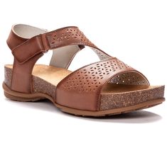 Glide through your day on this cushioned sandal featuring a gripping sole that keeps you on your feet and adjustable straps for comfy stepping. From Propet. Leather Women, Fashion Shoes, Adjustable Straps, Sandals, Leather